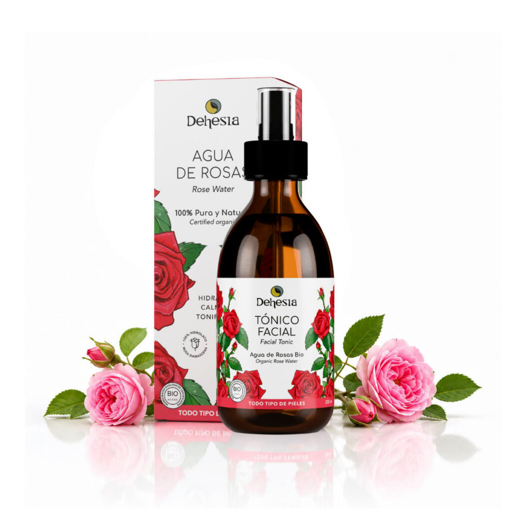 Tónico facial calmante y tonificante - Agua de rosas damascena pura bio - Dehesia - 250ml