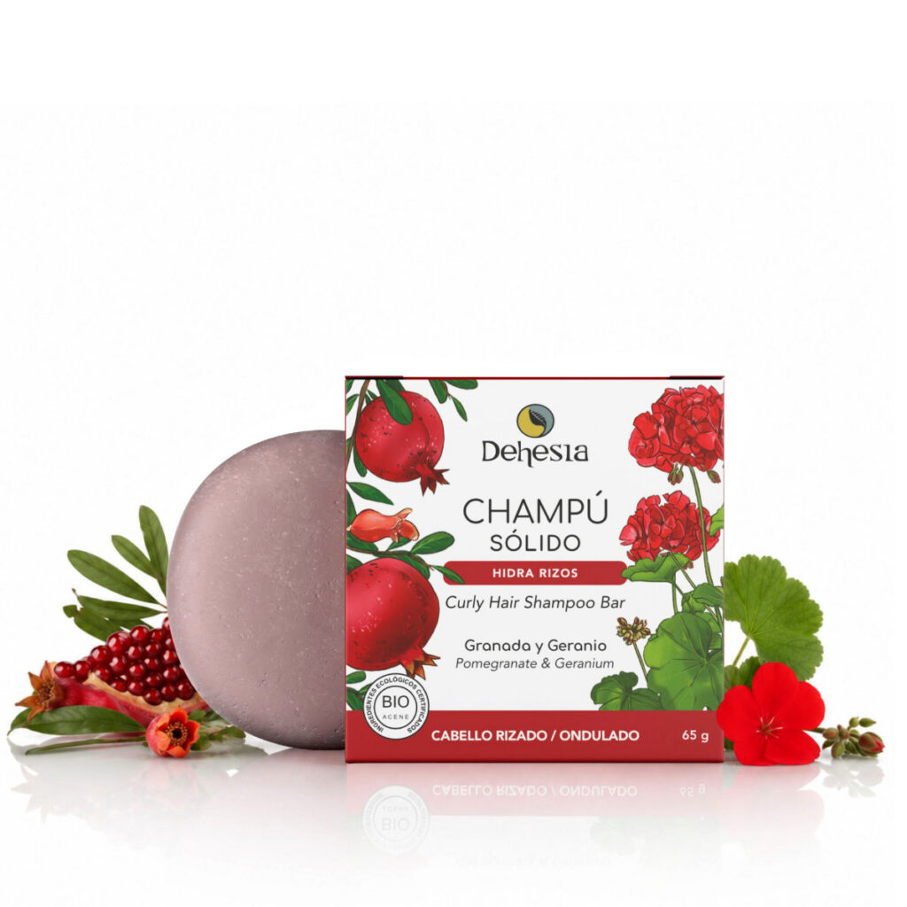 Champú sólido Hidra-Rizos BIO para cabello rizado y seco – Dehesia (65 g)