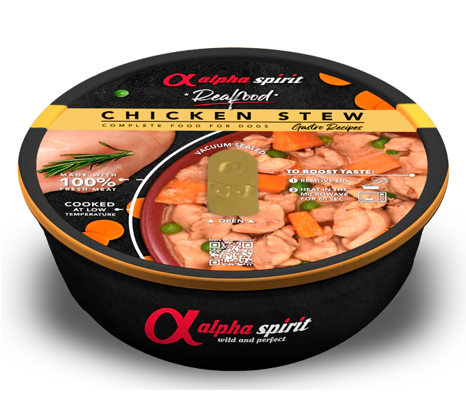 Estofado de Pollo para perros – Alpha Spirit Real Food (280 g)