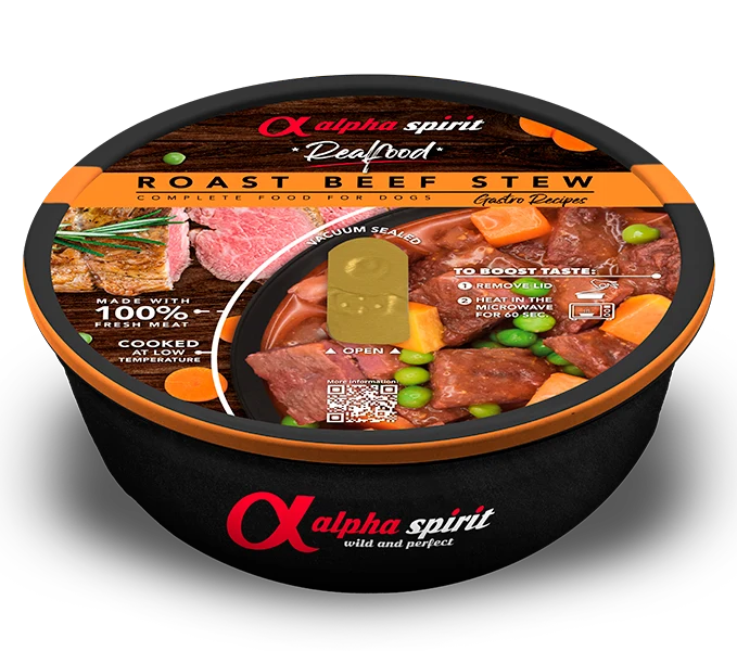 Estofado de Roast Beef para perros – Alpha Spirit Real Food (280 g)