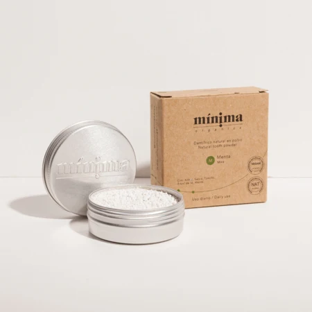 Dentífrico en polvo Mínima Organics | Menta sin flúor | 30g